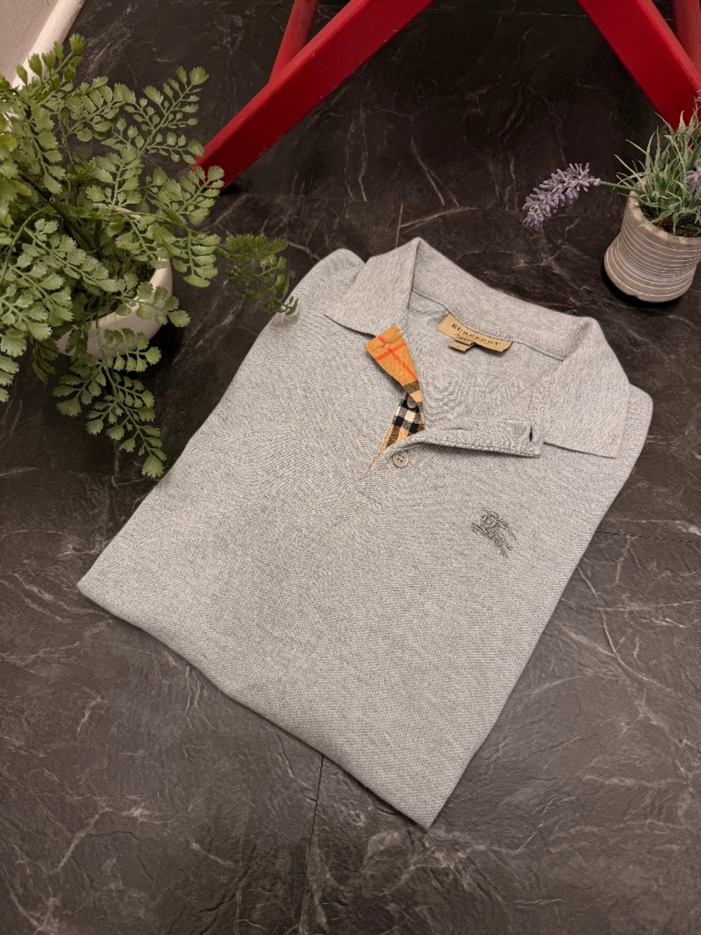 Burberry - Polo - Grey Nova Check - Size M